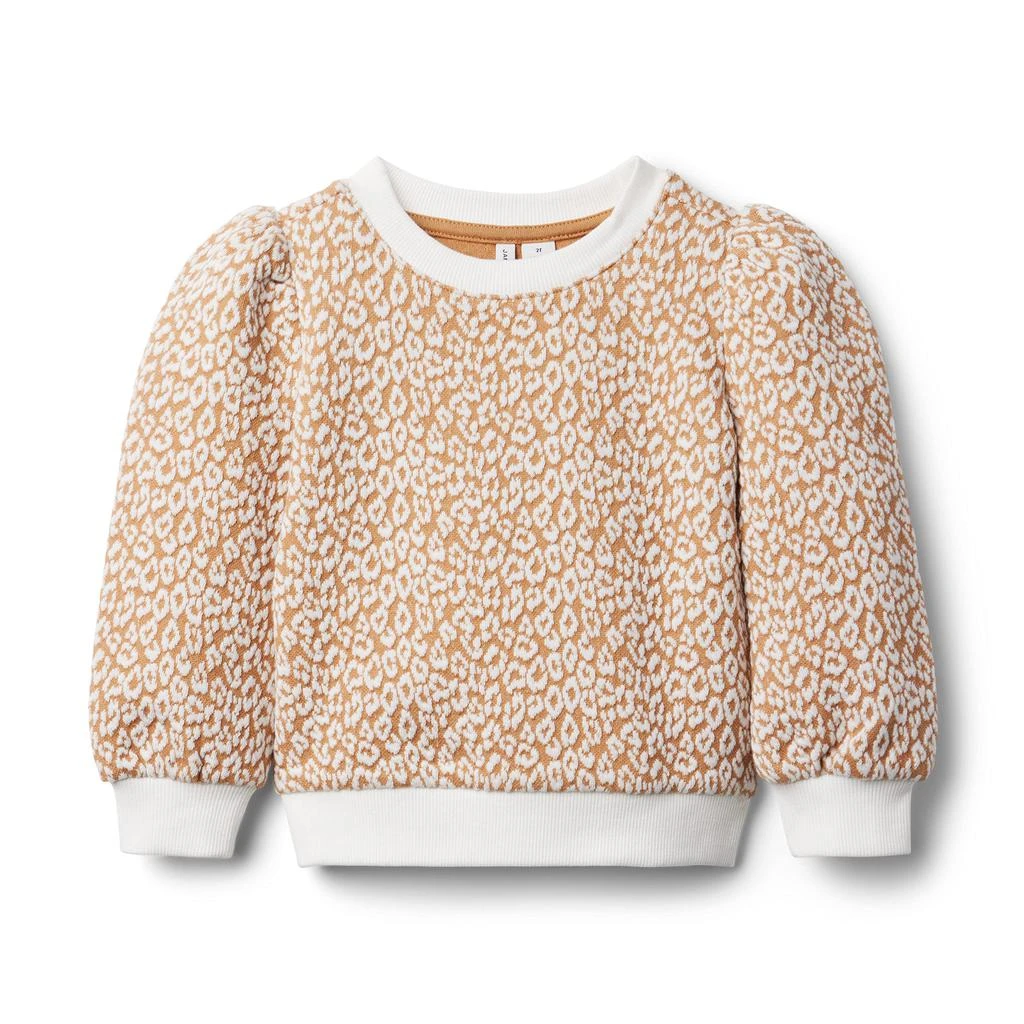 Janie and Jack Jacquard Animal Print Sweatshirt (Toddler/Little Kids/Big Kids) 1