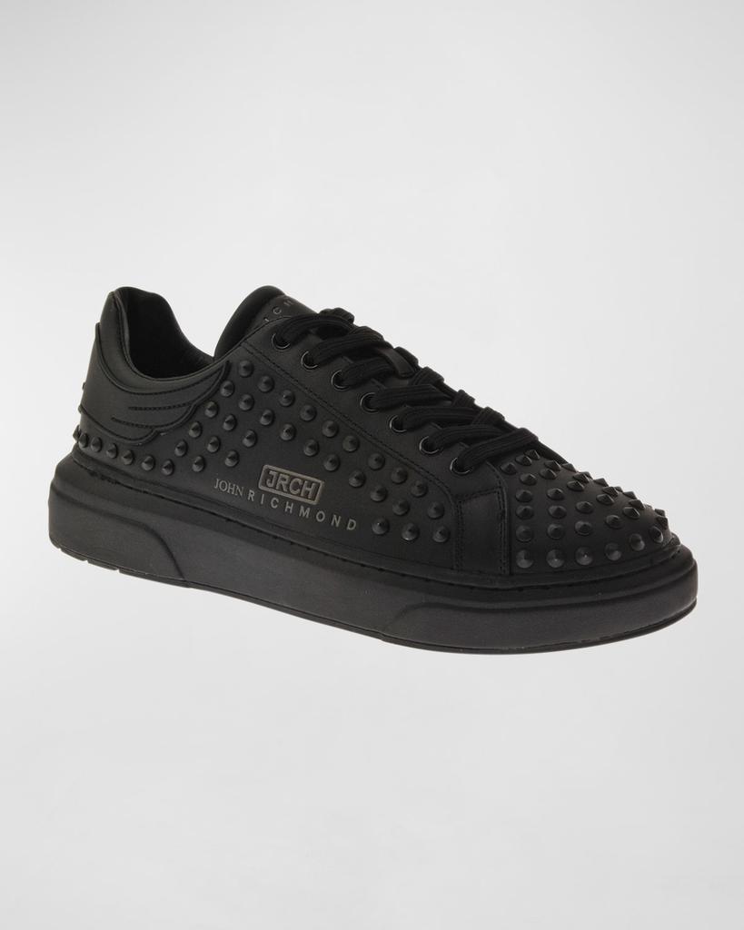 John Richmond Men's Allover Tonal Studded Low-Top Sneakers