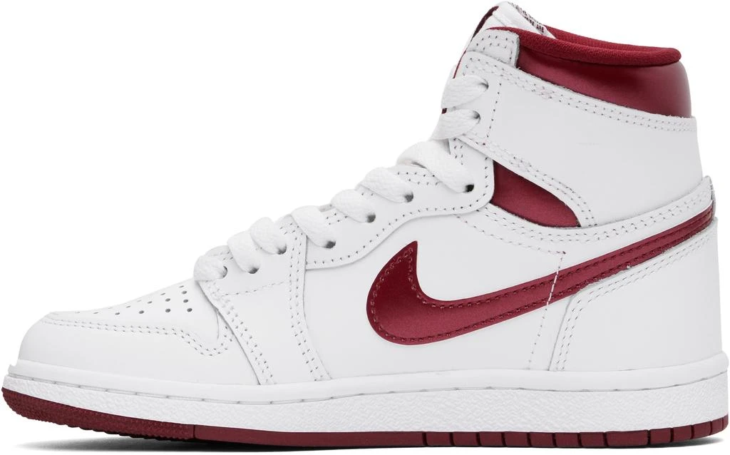 Nike Jordan White & Burgundy Air Jordan 1 High '85 Sneakers 3