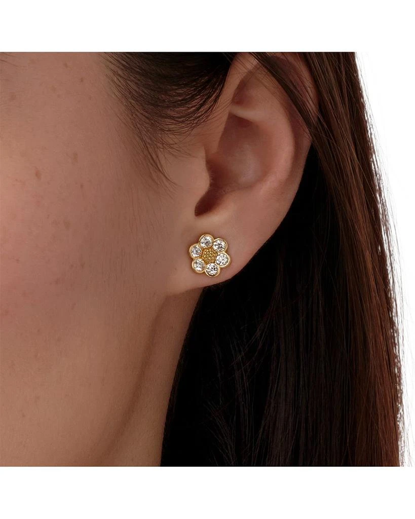 Temple St. Clair 18K Yellow Gold FJ Diamond Fiori Flower Stud Earrings 3