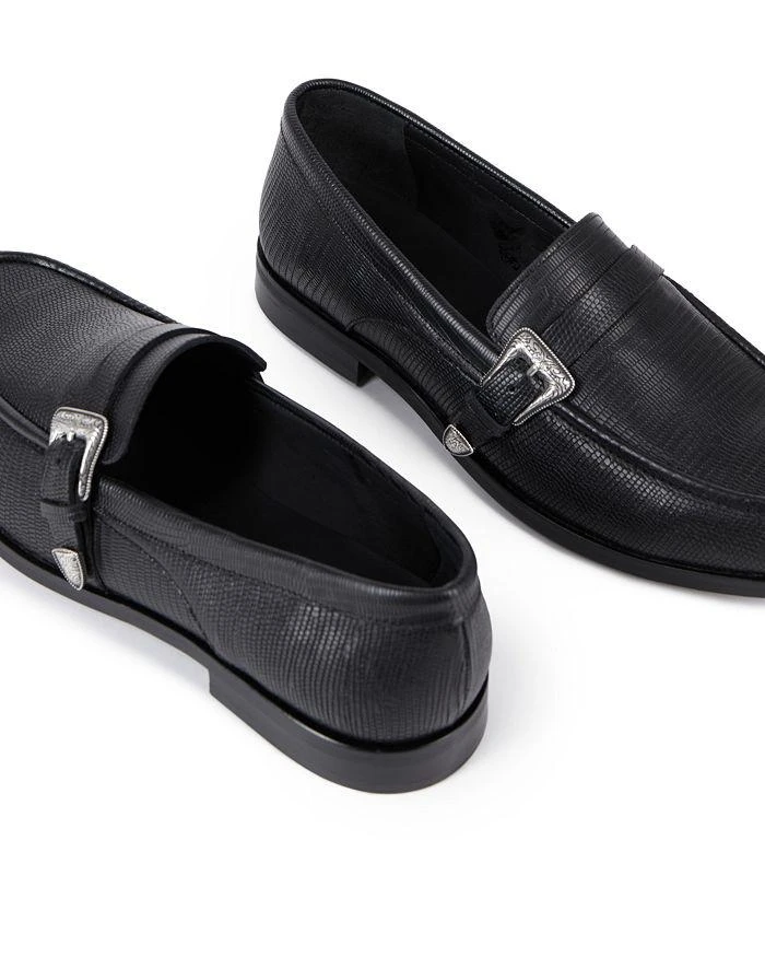 The Kooples Men's Black Leather Western Loafers 4