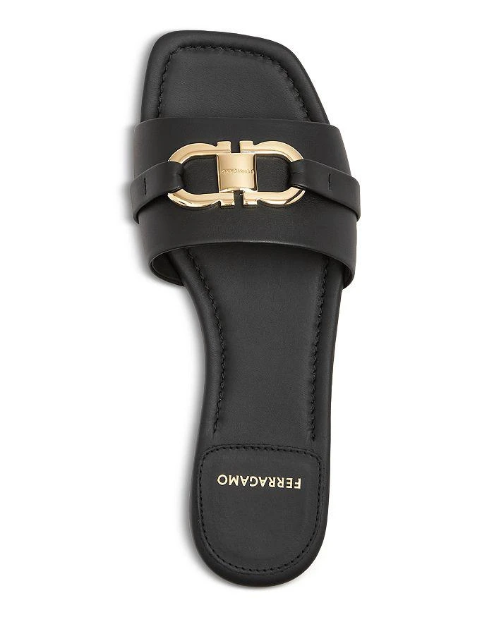 Salvatore Ferragamo Women's Leah Double Gancini Slide Sandals 3