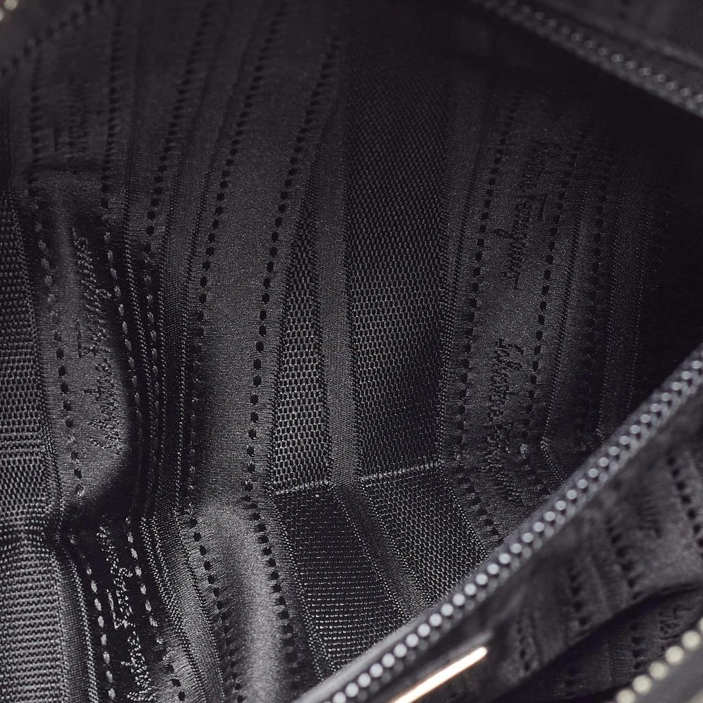 Salvatore Ferragamo Salvatore Ferragamo Black Leather Gancini Romana Hobo 8