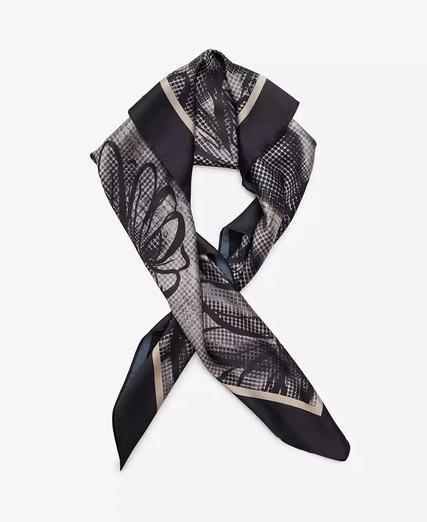 Steve Madden Daizing Daisies Satin Square Scarf 1