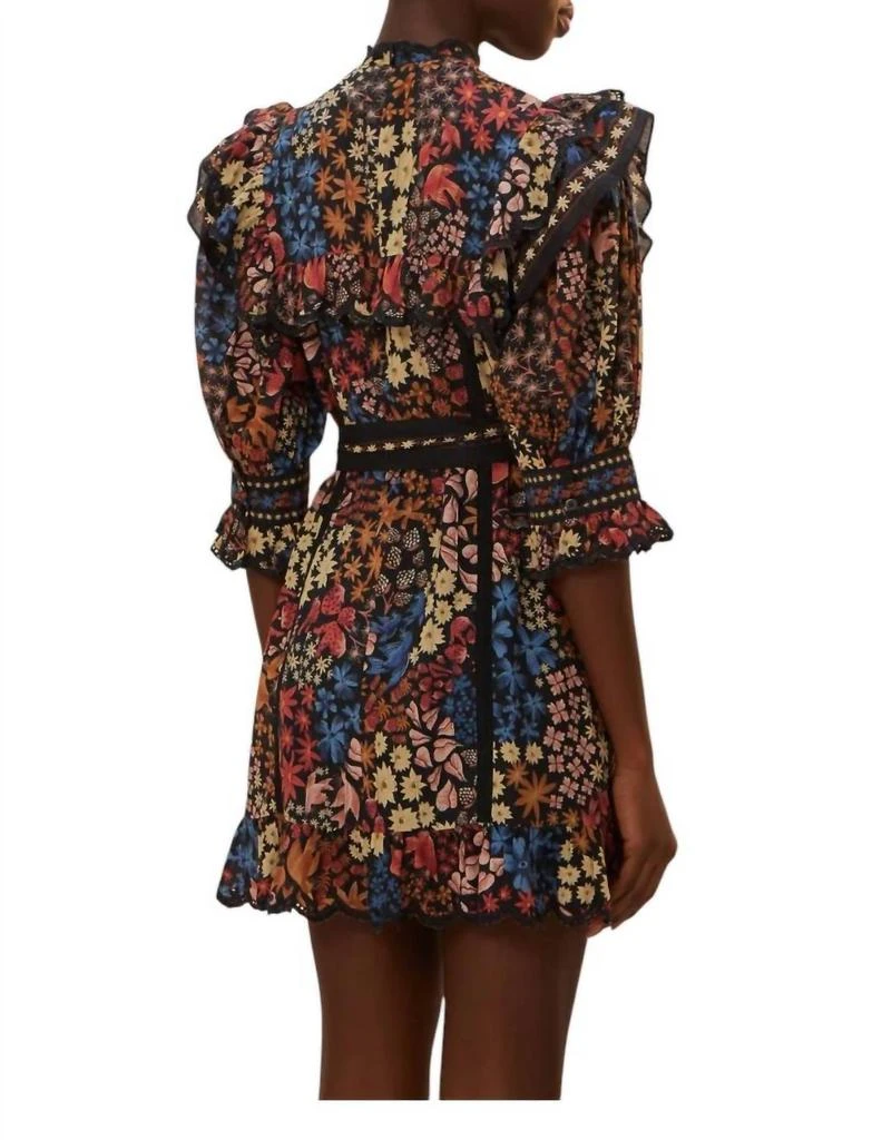 Farm Rio Jujus Garden Mini Dress In Black 2