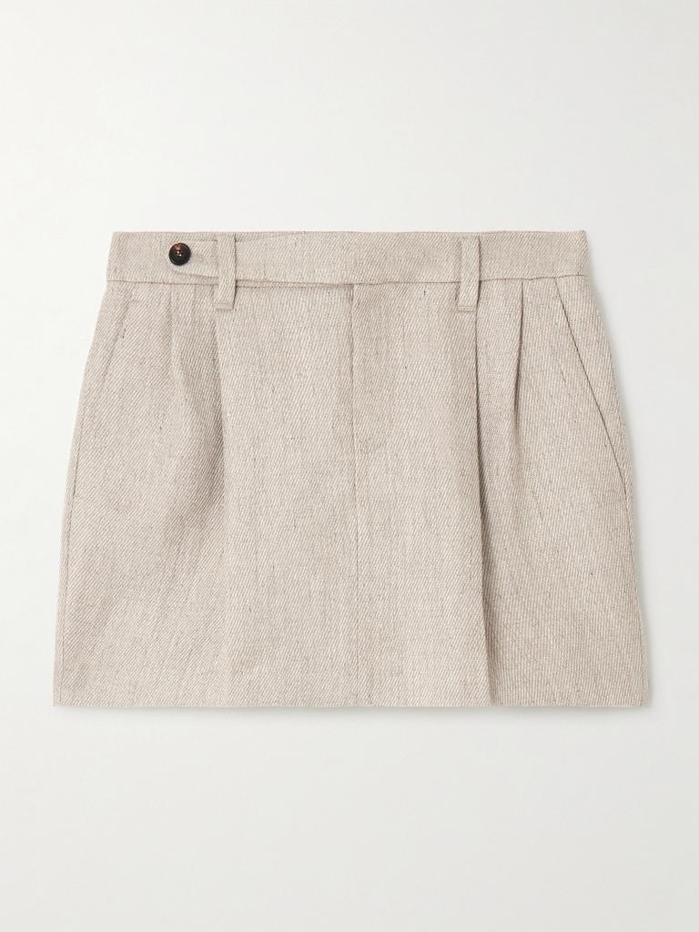Shop 亚麻斜纹布迷你半身裙- IT44 on Sale at BeyondStyle – Get