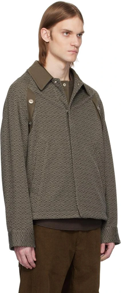 Omar Afridi Brown & Beige Bove Jacket 2