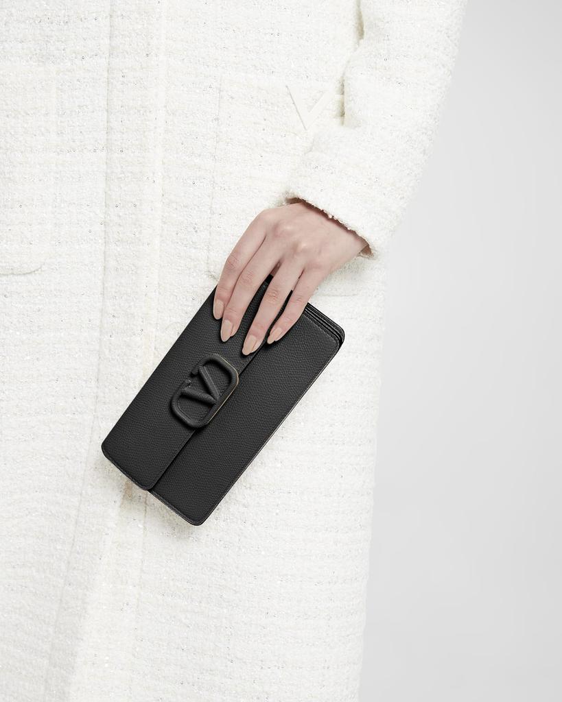 Valentino Garavani VLOGO Flap Leather Wallet on Chain