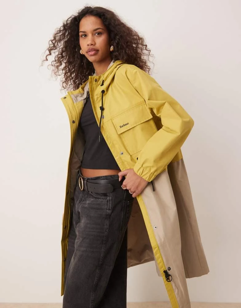 Barbour Barbour Evie showerproof rain coat in beige 4