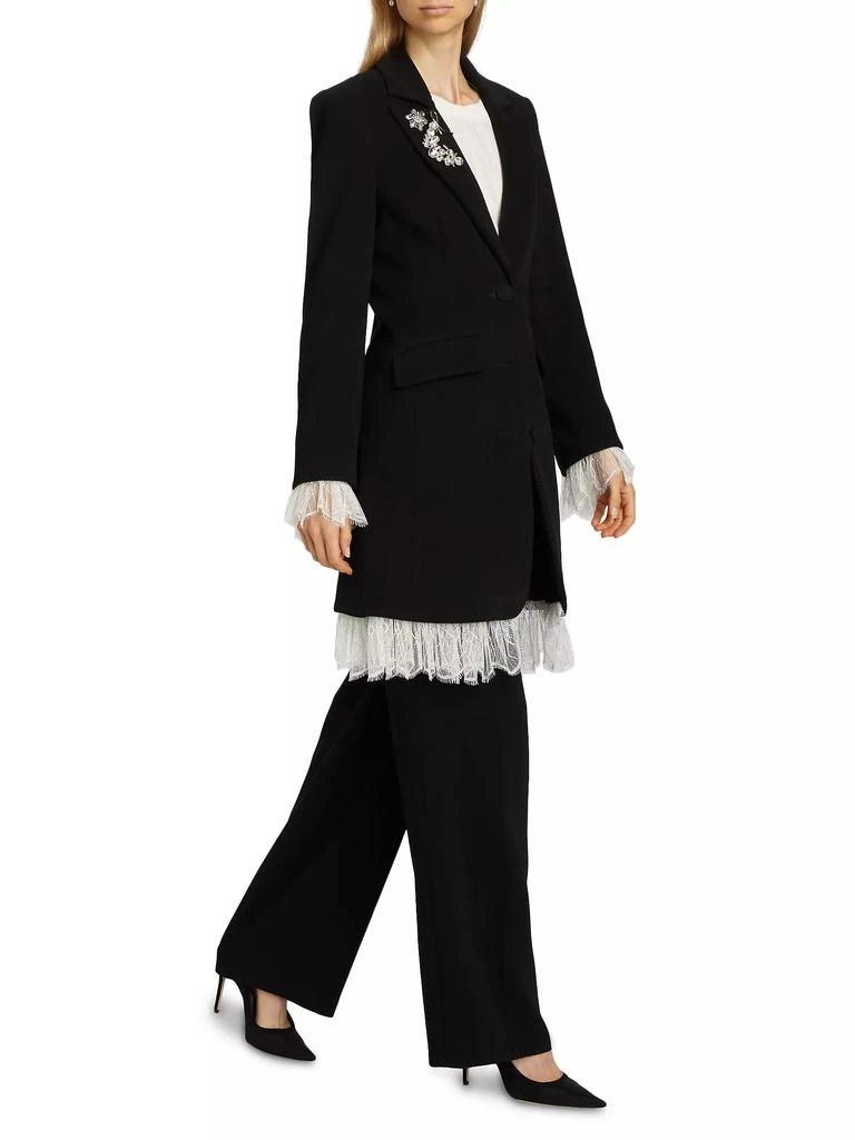Cinq à Sept Roxie Lace-Trim Tailored Coat 3