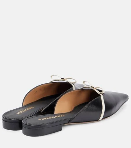 Salvatore Ferragamo Bow-detail leather mules 2