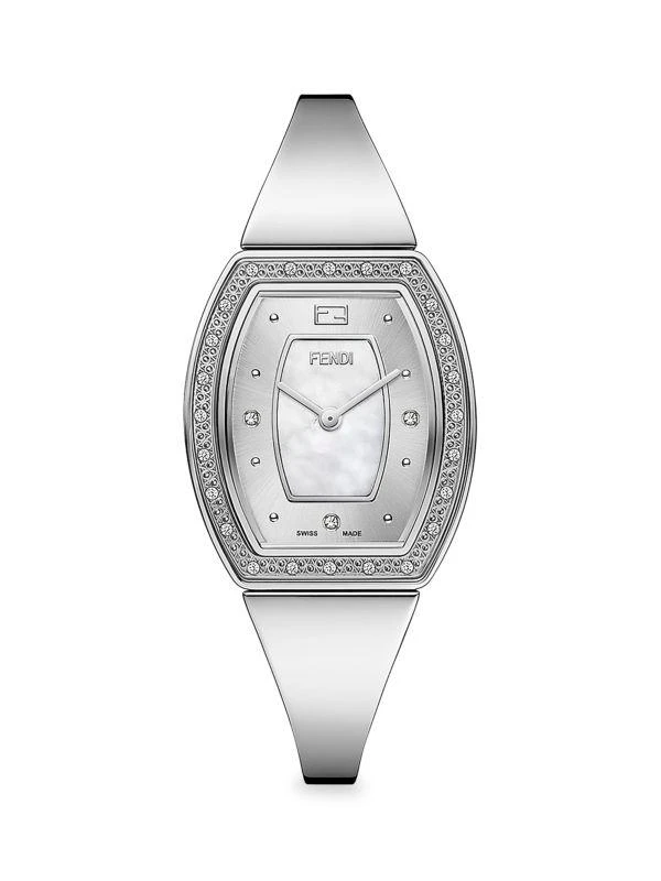 Shop Fendi My Way 28MM Stainless Steel, Mother Of Pearl 