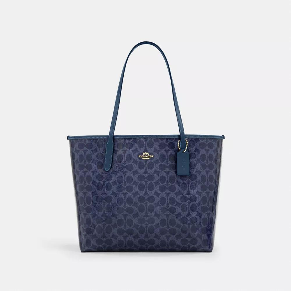 Coach City Tote Bag In Signature Canvas