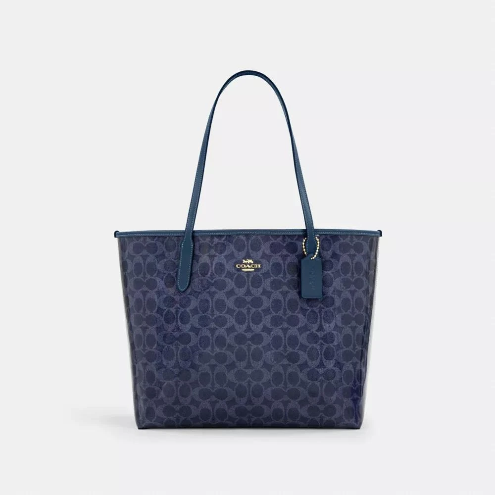 Coach City Tote Bag In Signature Canvas 1