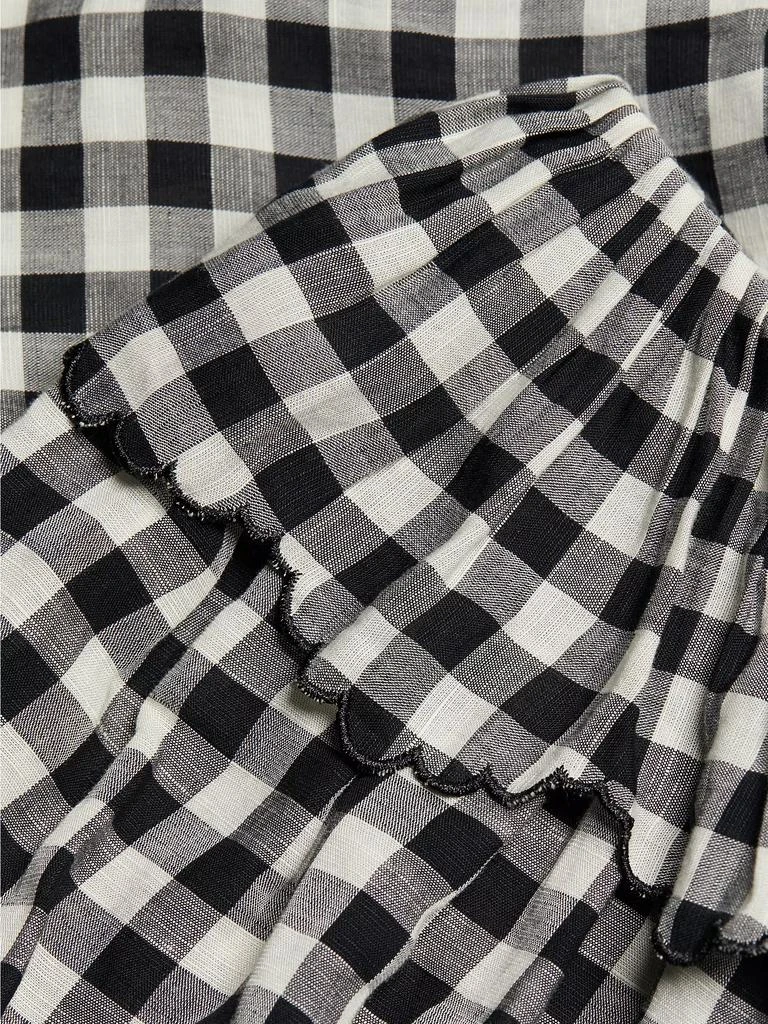 DÔEN Samara Gingham Ruffled Top 7