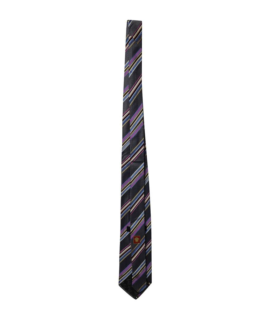 Versace Striped Tie in Multicolor Silk 2
