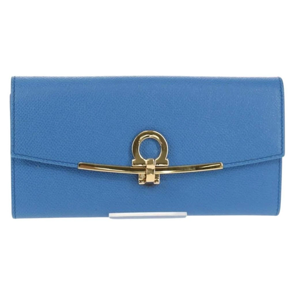 Salvatore Ferragamo Gancini Flap Continental Wallet Leather Leather Wallets Accessory (Pre-Owned)