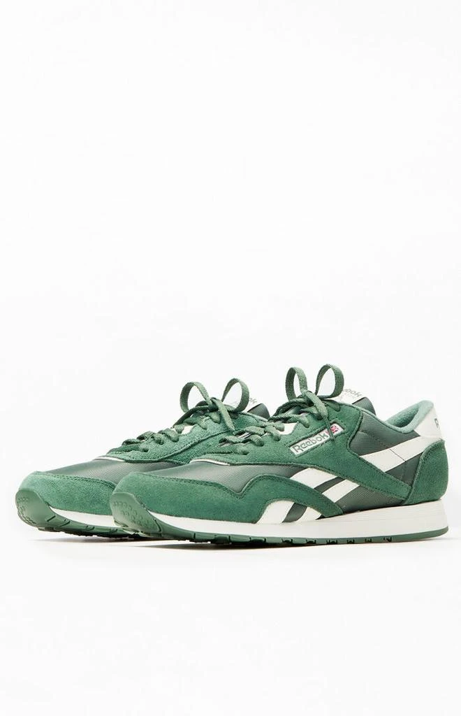 Reebok Green Classic Nylon Vintage Suede Shoes 2