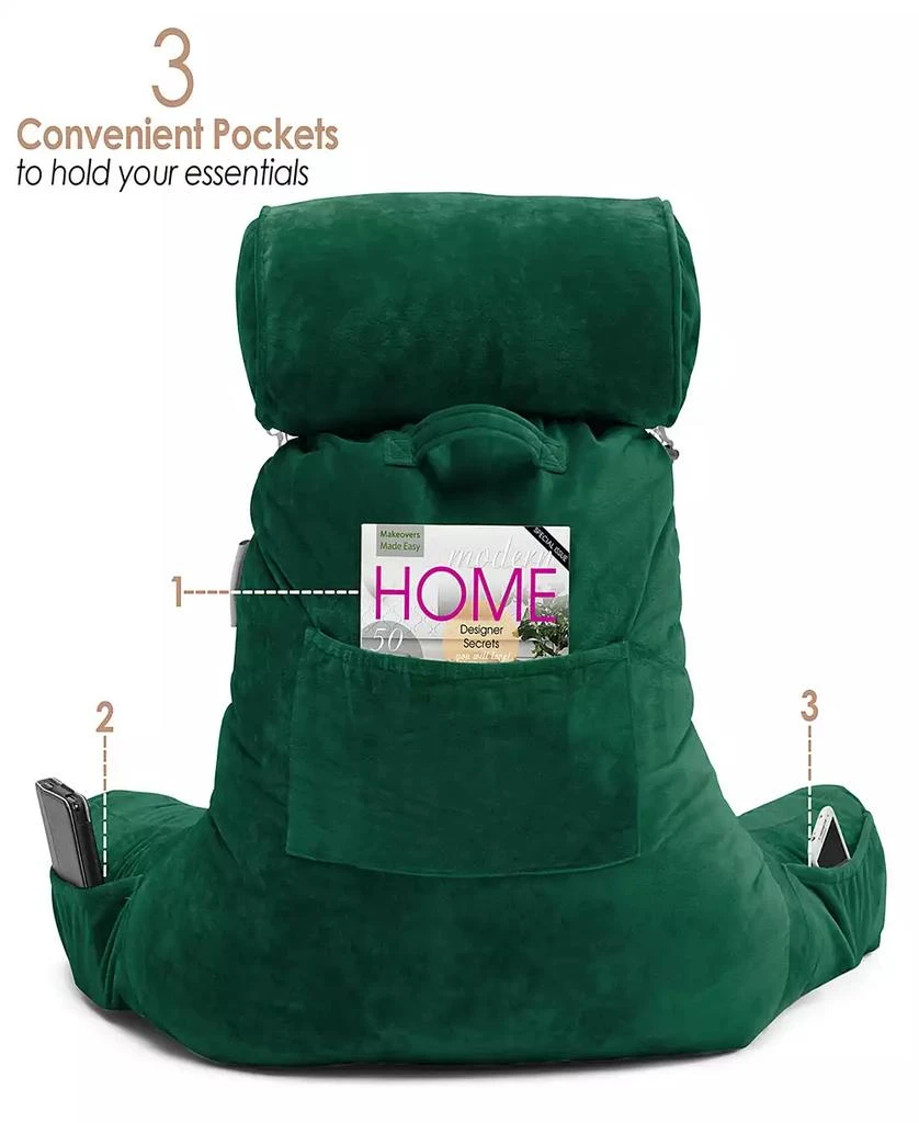 Nestl Shredded Memory Foam Reading Backrest Pillow 6