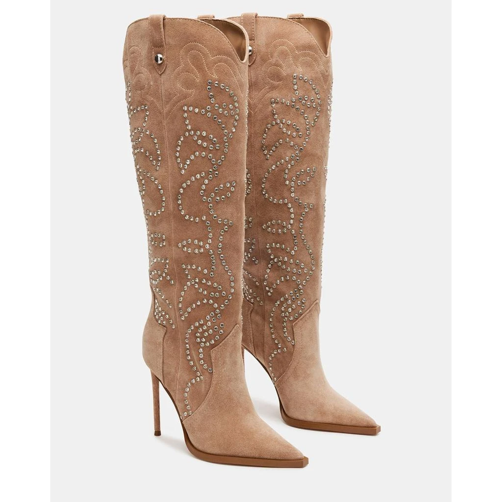 Steve Madden Tyrant Taupe Suede Rhinestones 3