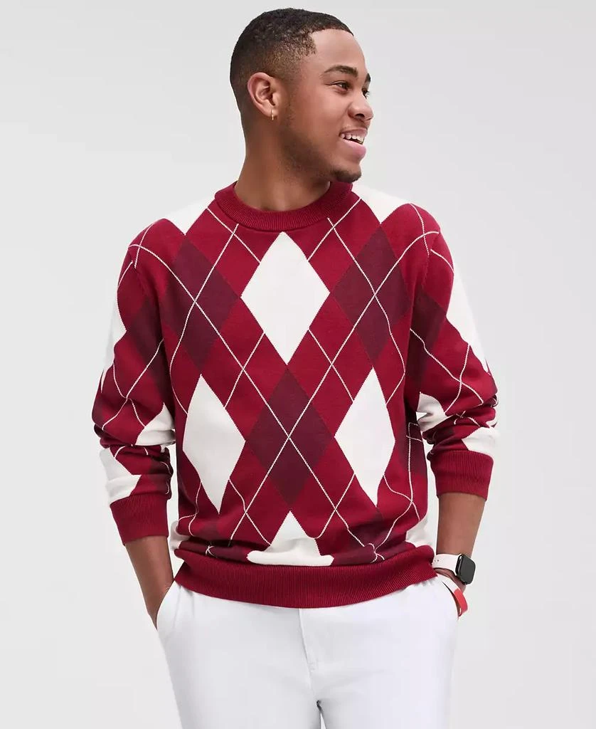 Club Room Men
s Argyle Crewneck Sweater, Exclusively at Macy
s 7