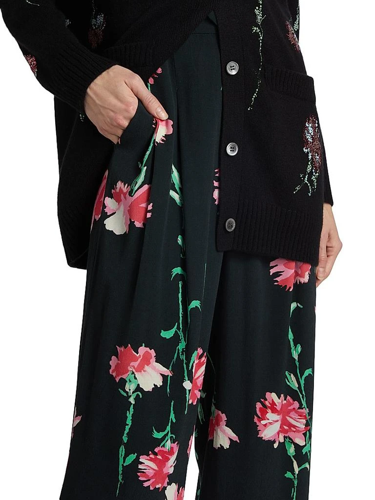 Libertine Cecil Beaton Pink Carnation Floral Silk Pants 6