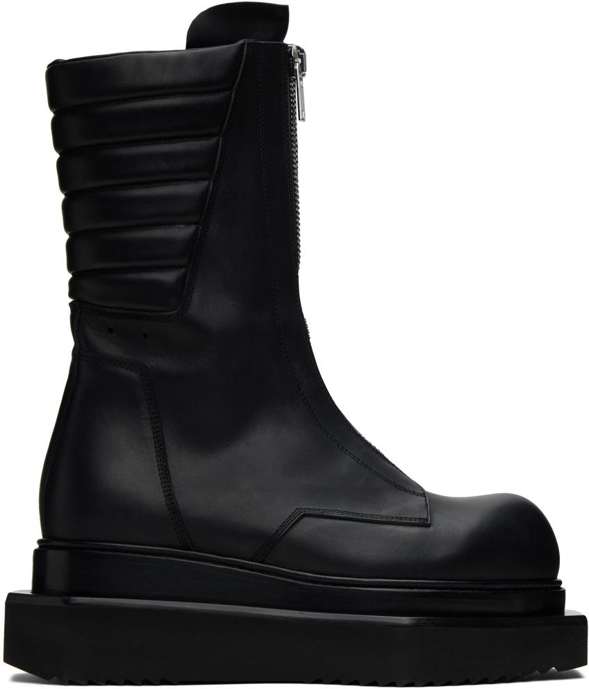 Rick Owens Black Moto Cyclops Boots