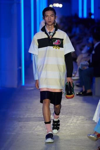 Prada Camera printed striped polo shirt 6
