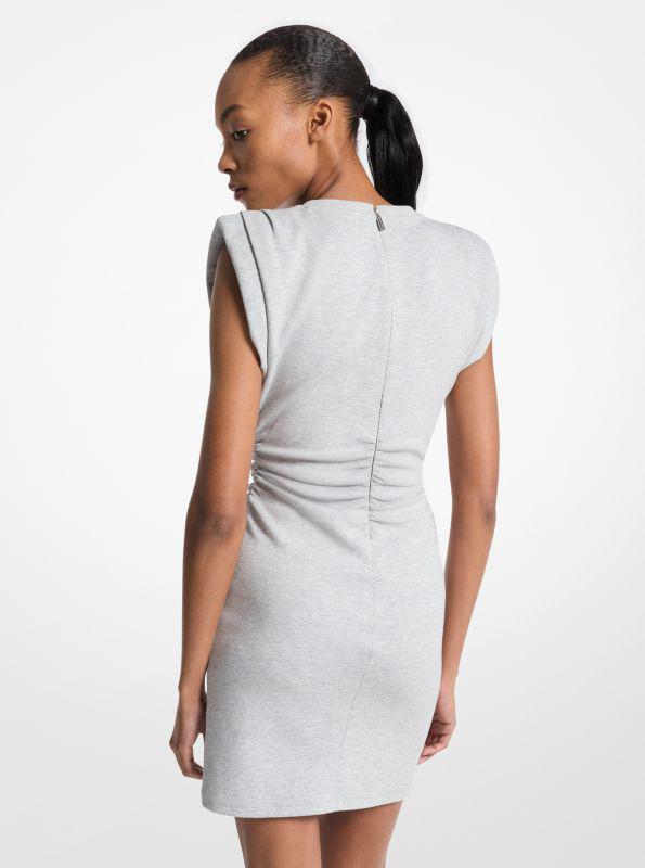 undefined Cotton Blend Ruched Mini Dress