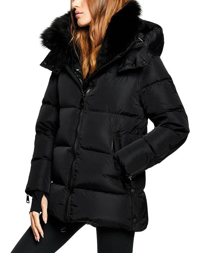 SAM. Scarlett Shearling Trim Puffer Coat 6