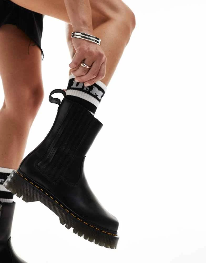 Dr. Martens Dr Martens Amaayah lo pull on boots in black leather 4
