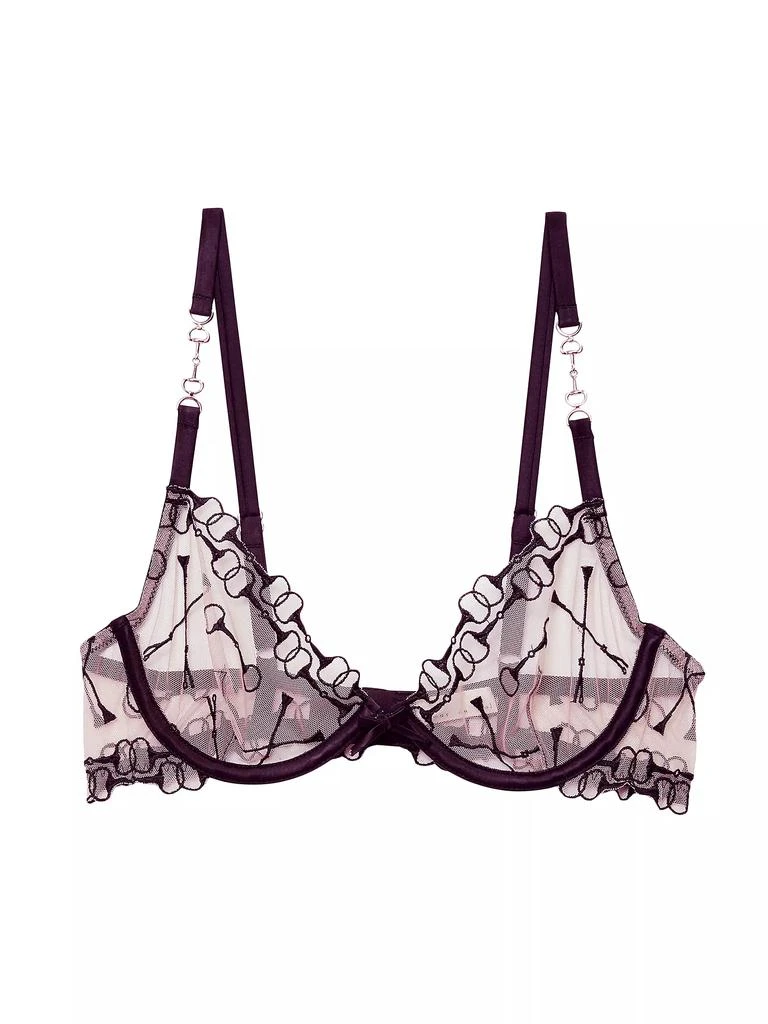 Fleur du Mal Equestrian Stretch-Silk Bra 1