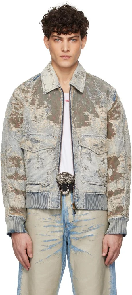 Diesel Gray D-Muddy-Fsf Denim Jacket 1