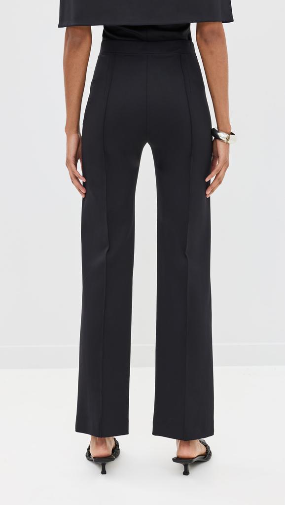 ROSETTA GETTY Pintuck Fitted Straight Pull-On Pants