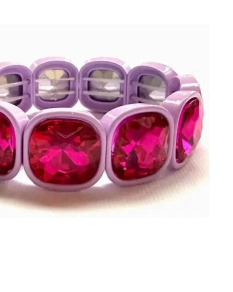 Iconic Mi Iconic Mi - Women
s Square Crystal Gemstone Stretch Bracelet 2