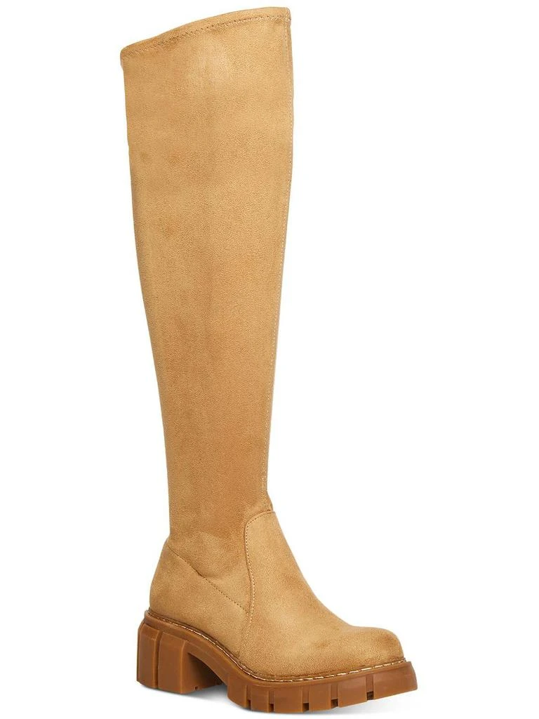 Cool Planet by Steve Madden Rosaliaa Womens Faux Leather Chunky Knee-High Boots 6