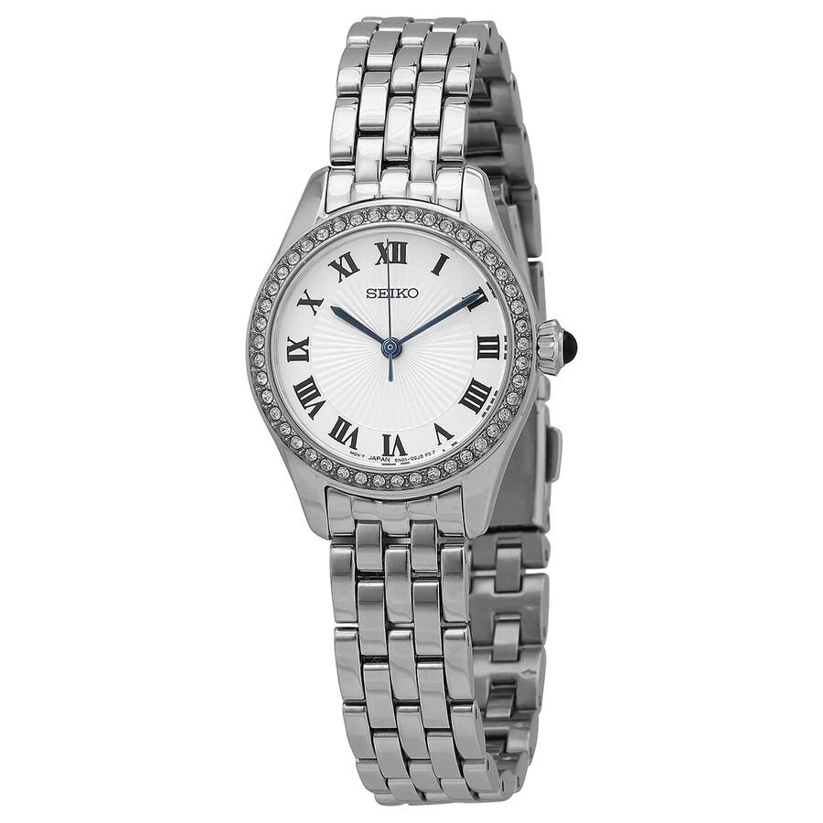 Seiko Classic Quartz White Dial Ladies Watch SUR333 1