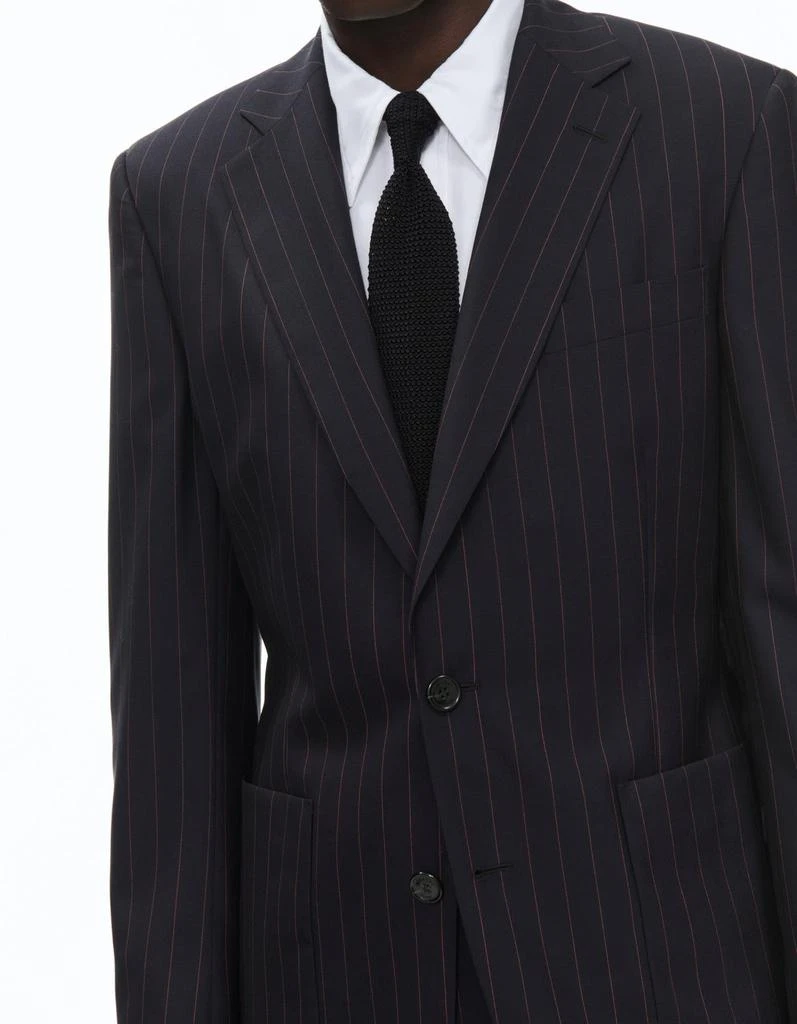 预计3周后发货 Fursac Costume 2 Pièces Toile Marine Avec Rayures - Rouge, Orange Et Marine - Homme 2