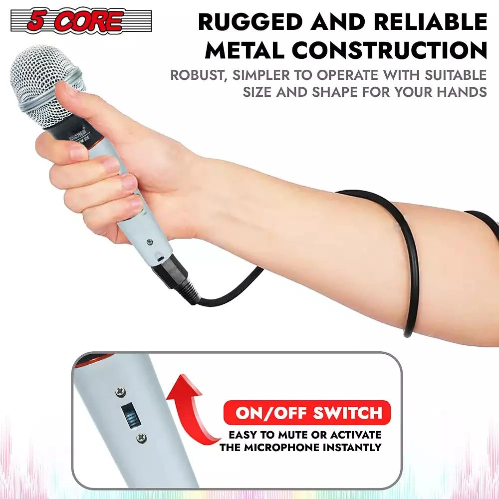 5 Core Microphone XLR Dynamic Karaoke Singing Handheld Microfono Professional Vocal DJ Music Mic - 2PCS 3
