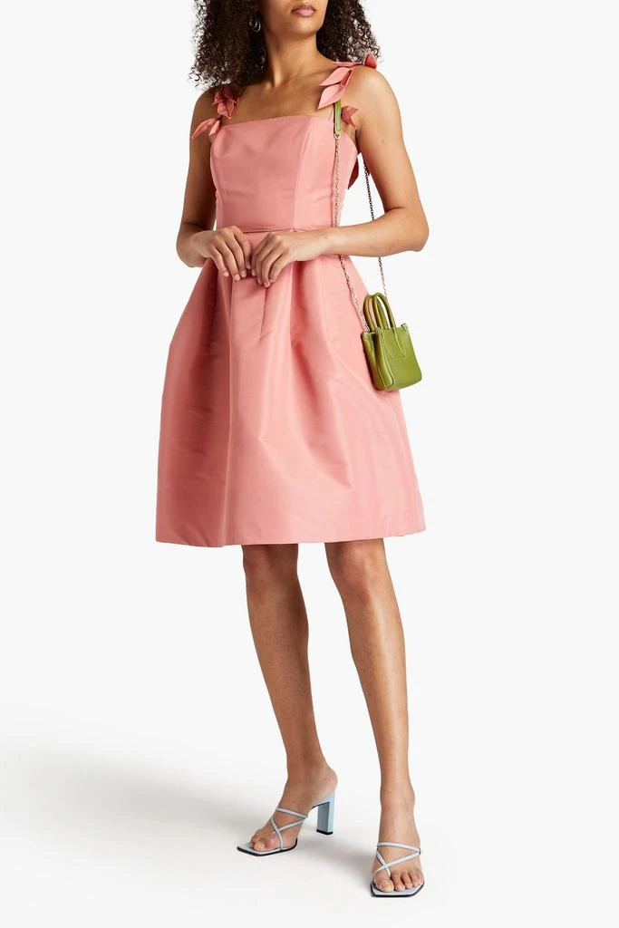 Oscar de la Renta Appliquéd mikado dress 2