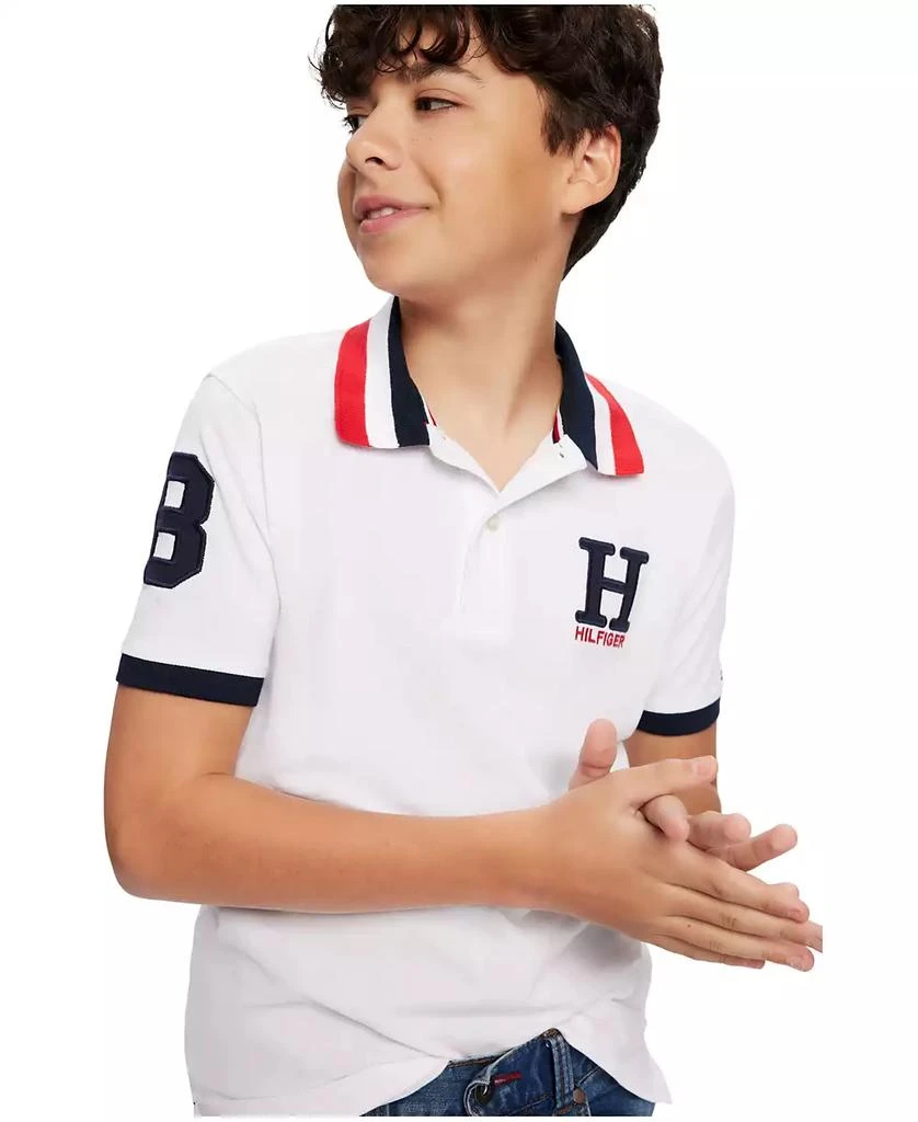 Tommy Hilfiger Toddler and Little Boys Striped Collar Embroidered Matt Polo 2