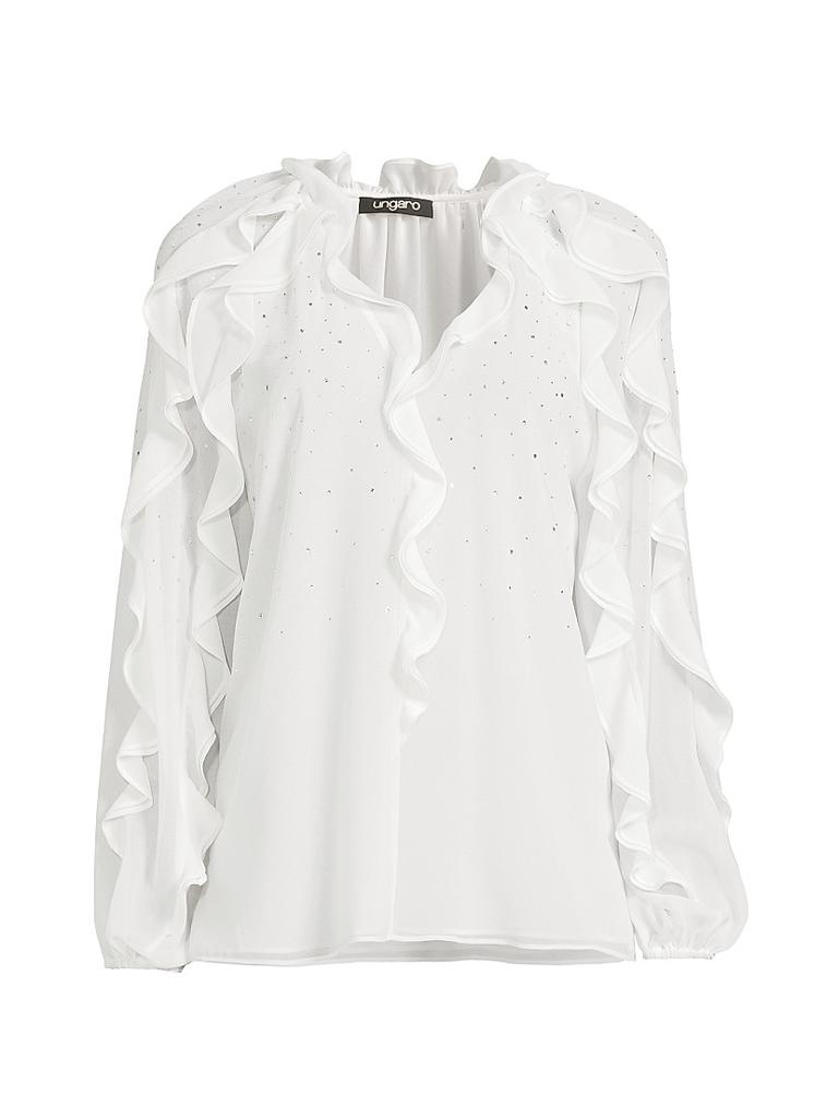 Shop Aurora Crystal-Embellished Ruffled Blouse on Sale at