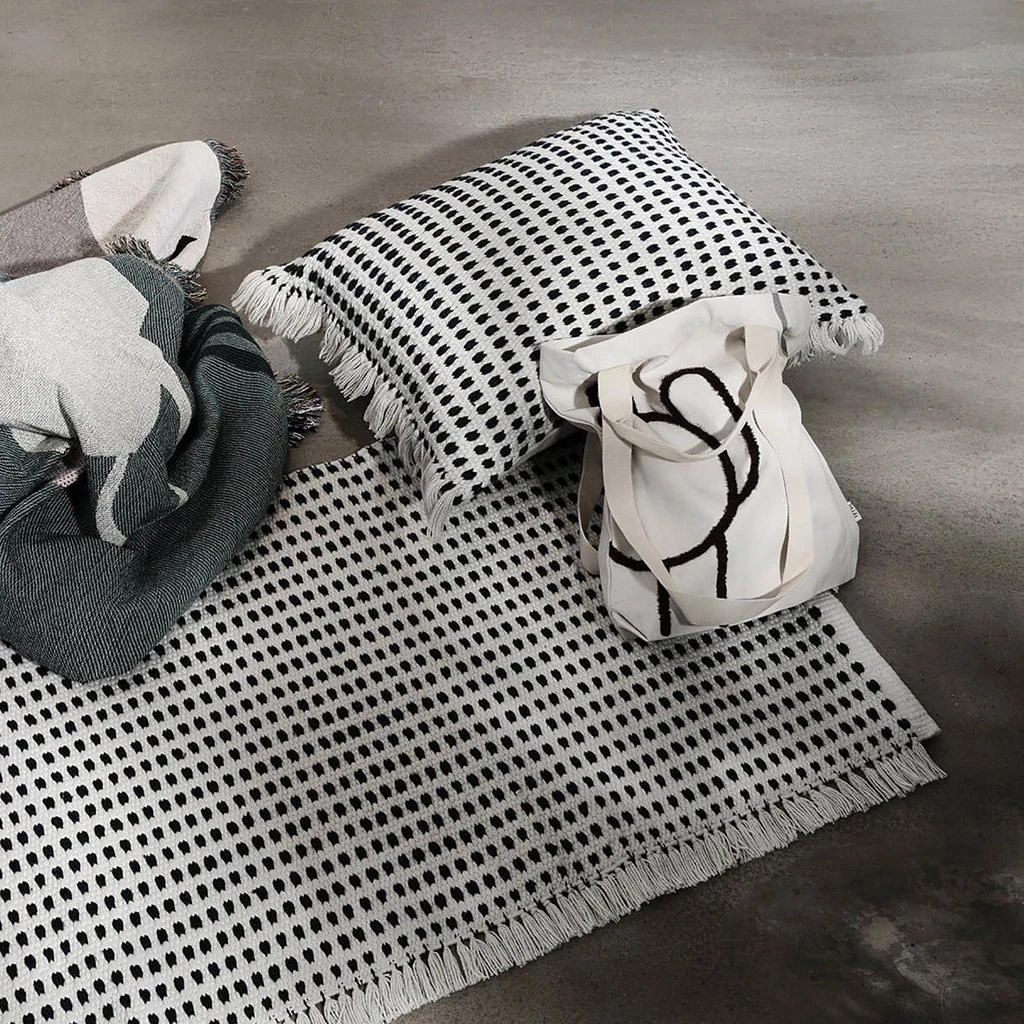 Ferm Living Way Outdoor 70cm x 50cm Cushion - White/Black 3