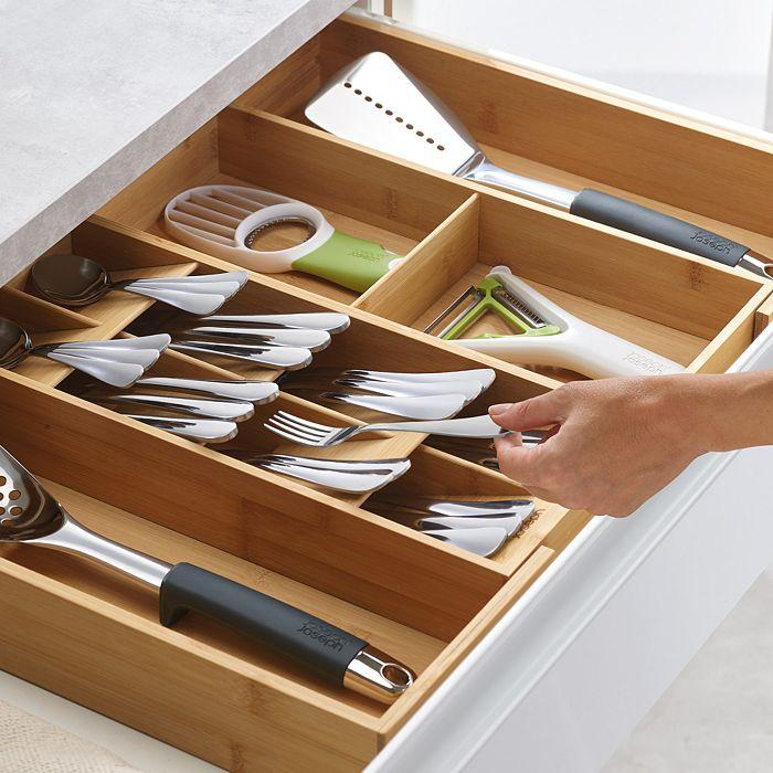 Joseph Joseph Bamboo Expandable Cutlery, Utensil & Gadget Organizer