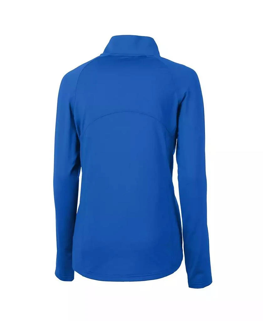 Cutter & Buck Women's Royal New England Patriots Throwback Logo Adapt Eco Knit Stretch Half-Zip Pullover Top 2