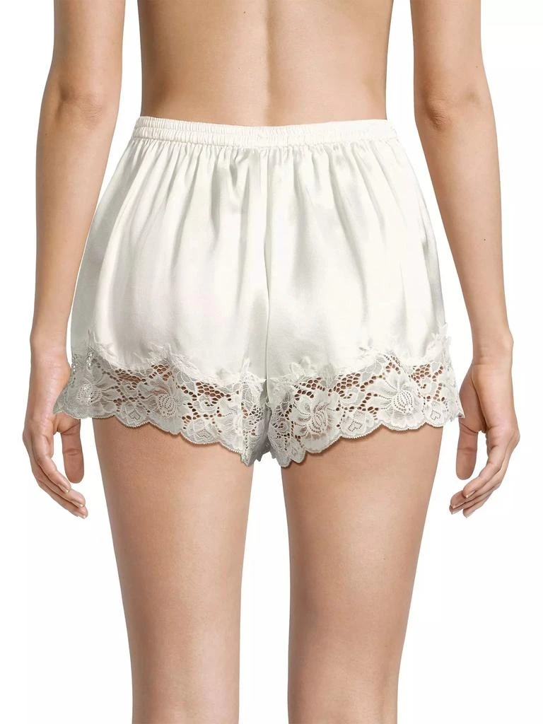 Ginia Lace-Trim Silk Shorts 5