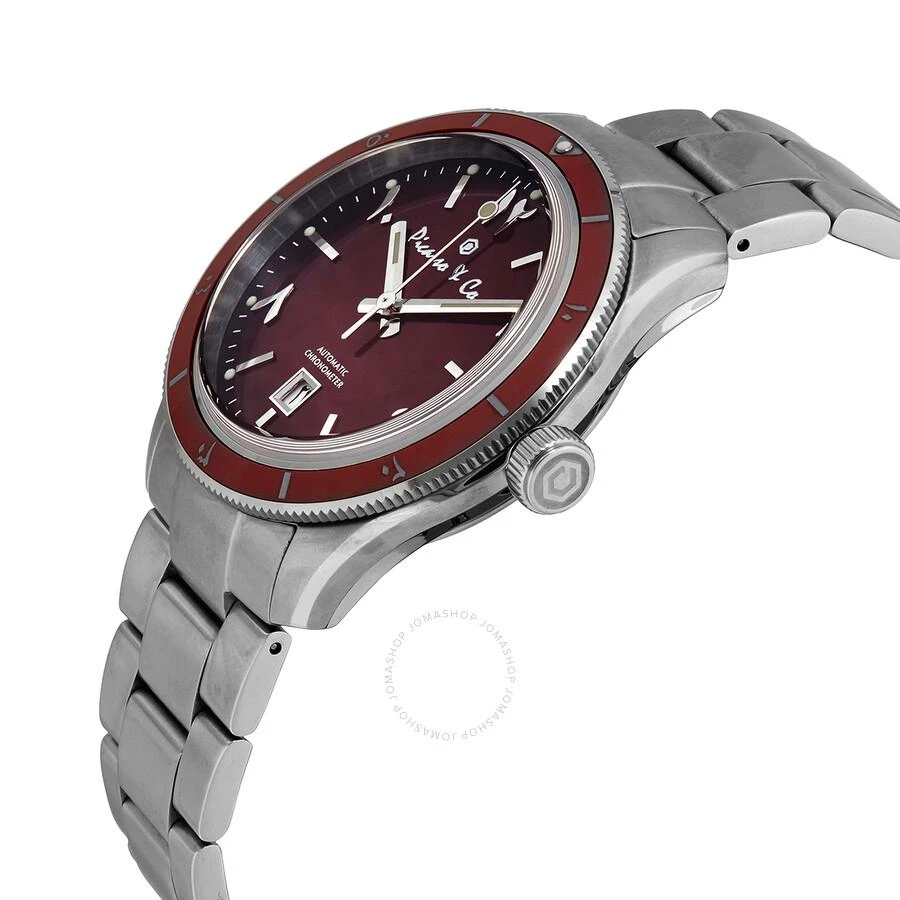 Picasso And Co Picasso and Co Automatic Red Dial Stainless Steel Men's Watch PWSOR001 2
