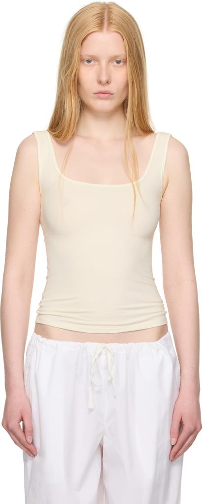 SKIMS Off-White Cotton Jersey Tank Top