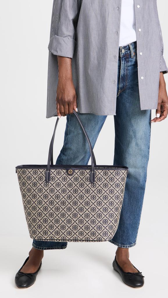 Tory Burch T Monogram Zip Tote