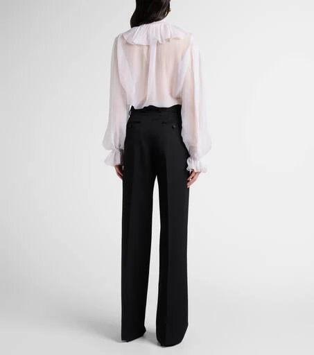 Dolce 
Gabbana Wool and silk gabardine wide-leg pants 3